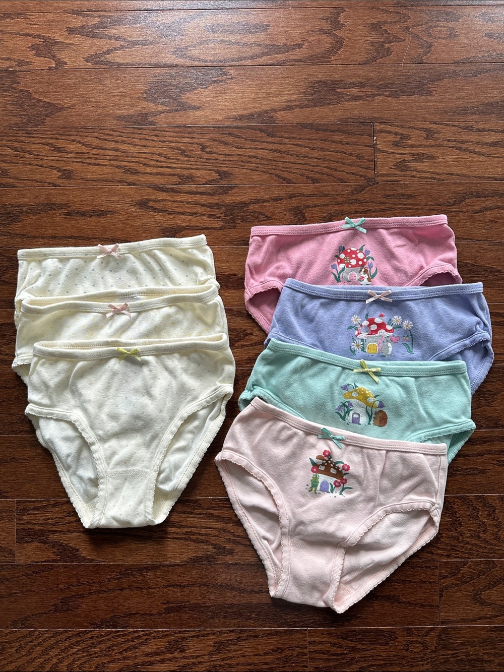 Mini Boden Girls' Briefs Pack - Pink, Lavender, Mint, Cream